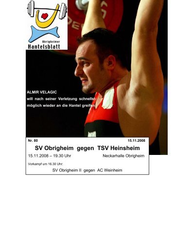 Hantelsblatt/Nr.80 November 2008 - SV Germania Obrigheim ...