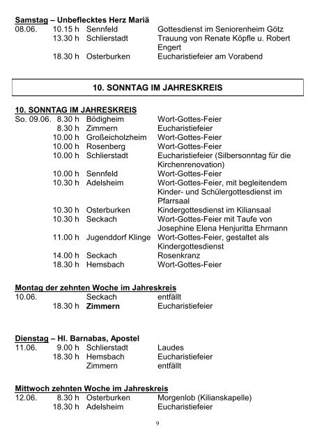 Maiandachten - Seelsorgeeinheit Adelsheim-Osterburken-Seckach