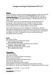 Liturgievorschlag Fronleichnam 2013 LJC - Dekanat Prutz