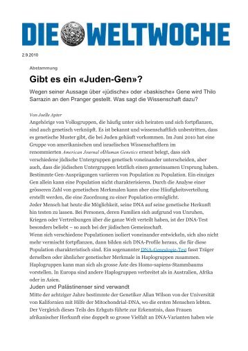 Gibt es ein «Juden-Gen»? - iGENEA