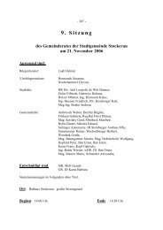 Protokoll zur Gemeinderatssitzung vom 2006.11.21 - .PDF - Stockerau
