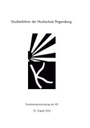 Studienführer der Hochschule Regensburg - Anfang - FSIM ev