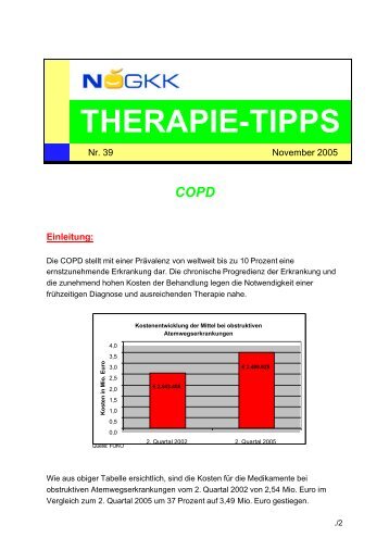 Ausgabe November 2005 - COPD - bei der NÖGKK