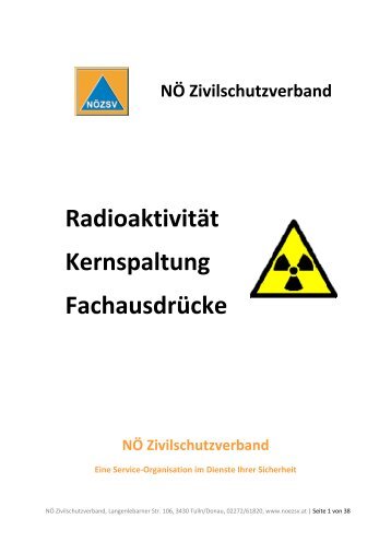 Radioaktivität und Kernspaltung - NÖ Zivilschutzverband