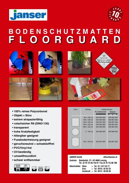 Floorguard Ecopro Unterlagsmatten.pdf - Janser