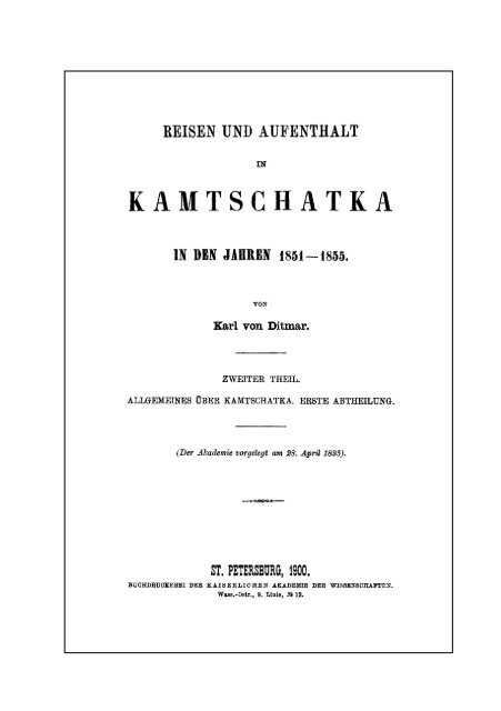 Bibliotheca Kamtschatica Kulturstiftung Sibirien - Siberian-studies.org