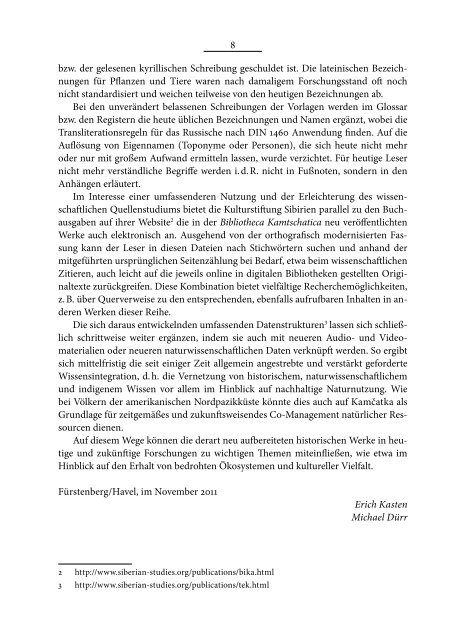 Bibliotheca Kamtschatica Kulturstiftung Sibirien - Siberian-studies.org