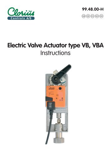 Electric Valve Actuator type VB, VBA - Instructions ... - Clorius Controls