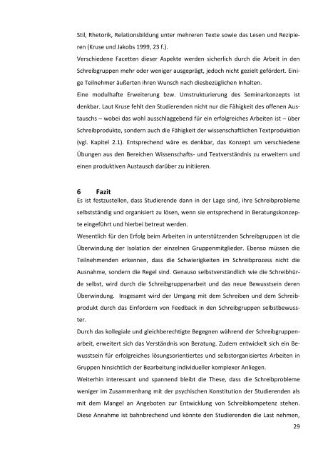 Zugänge zum wissenschaftlichen Schreiben in Form von ...