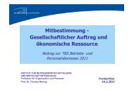 Mitbestimmung - TBS Rheinland-Pfalz