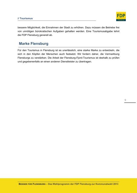 Wahlprogramm - FDP Flensburg