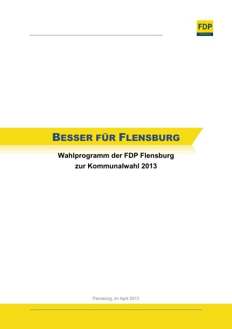 Wahlprogramm - FDP Flensburg