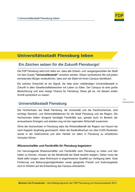 Wahlprogramm - FDP Flensburg