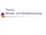 Rendite und Renditemessung - Hochschule Magdeburg-Stendal