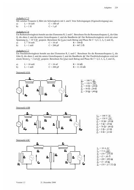 228 Anhang Aufgabe 6.7.4