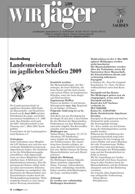 Landesmeisterschaft im jagdlichen Schießen 2009