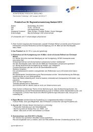 Protokoll zur 26. Regionalversammlung Seeland 2013