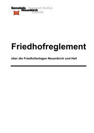 Friedhofreglement - Gemeinde Neuenkirch