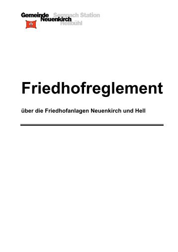 Friedhofreglement - Gemeinde Neuenkirch