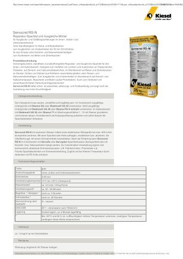 Seite als PDF - Kiesel Bauchemie GmbH & Co.KG