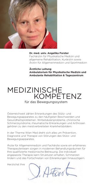 Allgemeine Informationen für Patienten - Therme Wien Med