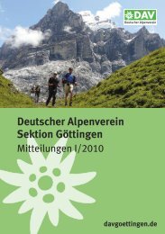 Deutscher Alpenverein Sektion Göttingen - DAV Sektion Göttingen