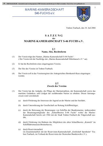 MARINE–KAMERADSCHAFT S46-FUCHS e.V.