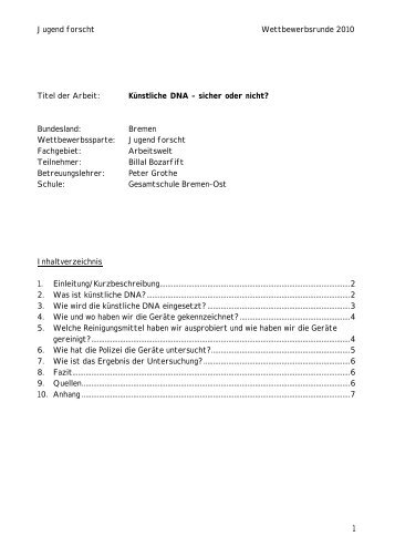 Jufo 2010 Künstliche DNA.pdf - S-hb.de