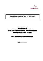 Reglement über Gebühren für Parkieren - Gemeinde Beromünster