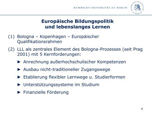 Präsentation Übergang Beruf - Hochschule - Europäische ...