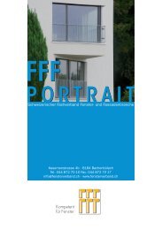 FFF Portrait - Schweizerischer Fachverband Fenster