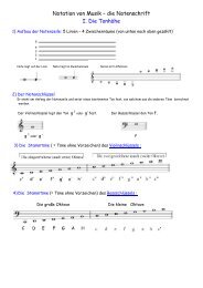 Notation von Musik – die Notenschrift I. Die Tonhöhe - Hallertau ...