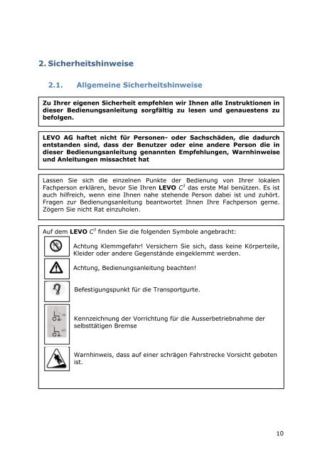 und Serviceanleitung LEVO C3