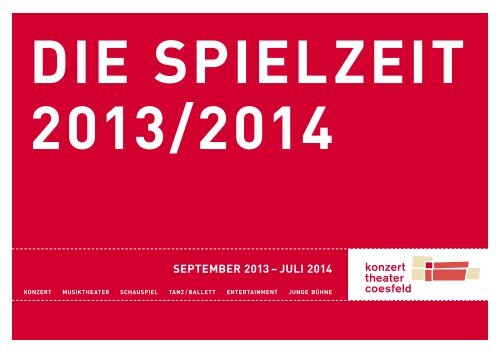 die spielzeit 2013/2014 - Konzert theater coesfeld