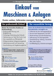 Seminar: Einkauf von Maschinen und Anlagen - Waldeck ...