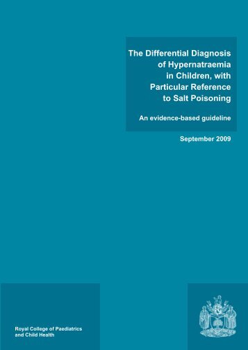 The differential diagnosis of hypernatraemia in children, with ...