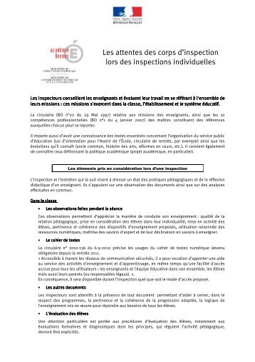 note inspections individuelles rs2012 - Espace Educatif - Rennes