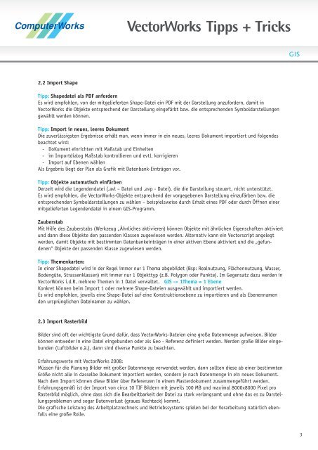 Vectorworks Landschaft Tipps & Tricks GIS - ComputerWorks