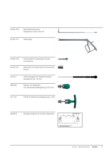 ArcoFix. Rein anteriore Repositionsplatte. - Synthes