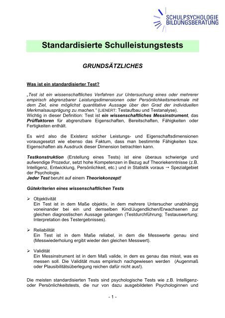 Schulleistungstests Pdf Sqa