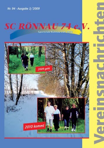 Vereinsnachrichten - SC Rönnau 74 e.V.