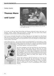 Thomas Mann und Luxor - Das Papyrus Magazin