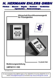 Bedienungsanleitung - Hermann Ehlers GmbH