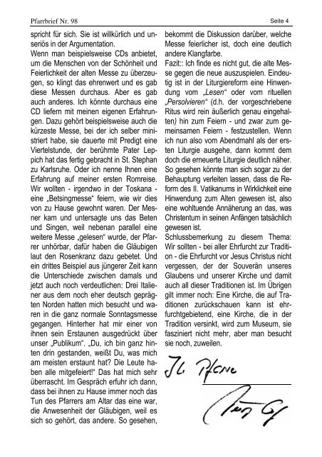 Pfarrbrief Nr. 98 - St. Michael Weingarten