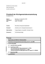 KGV 2005-12-13 Protokoll - Gemeinden Kappel SO