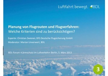 Planung von Flugrouten und Flugverfahren - BDL