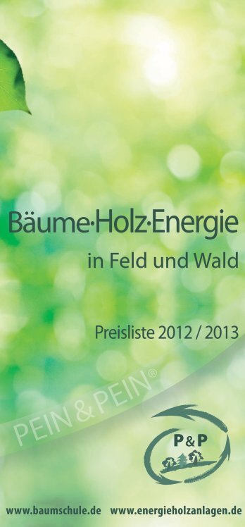 Preisliste 2012 / 2013 - P&P Dienstleistungs GmbH & Co. KG