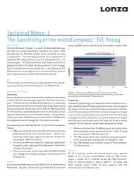 Technical Notes: 1 The Specificity of the microCompass ... - Lonza