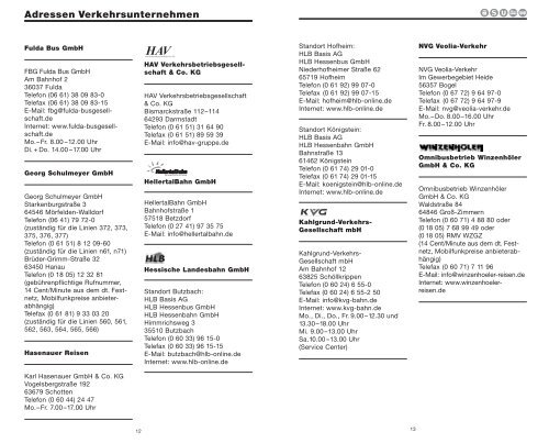 RMV Tarifinformationen - Arge-hrs.de