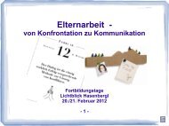 Elternarbeit - von Konfrontation zu Kommunikation